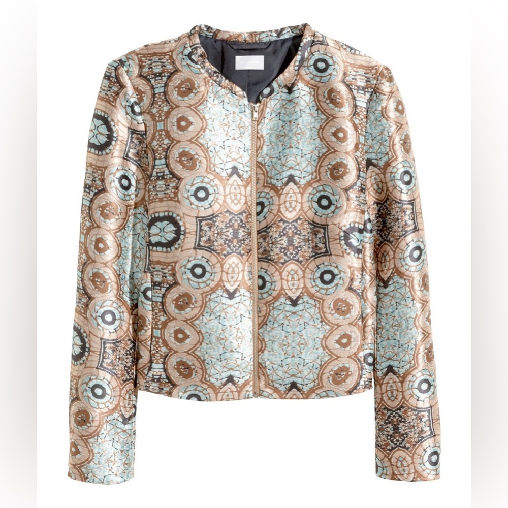 H&M Conscious Kaleidoscope Jacquard Bomber Jacket
